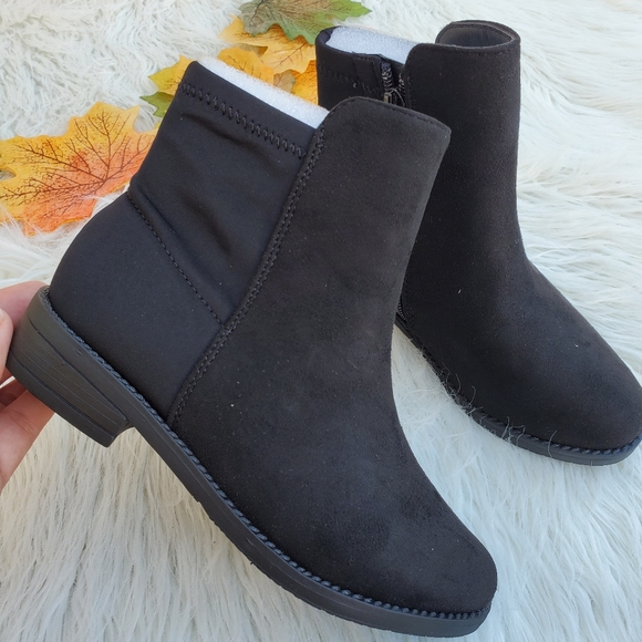 Black Suede Ankle Boots - Picture 3 of 3